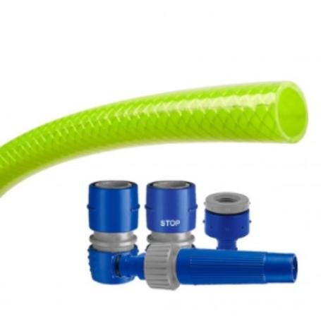 KIT MANGUERA LATEX C/MALLA 15MM 25M