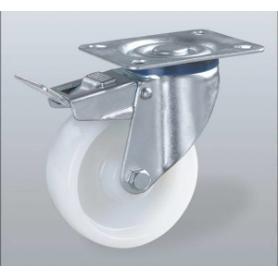 RUEDA NYLON CON PLACA 80 MM. CON FRENO 16129