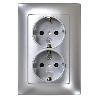 SIMON 10 DOBLE BASE ENCHUFE TT ALUMINIO