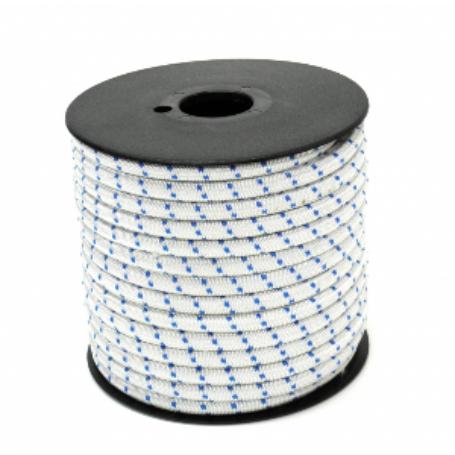 GOMA ELASTICA POLIEST.6 MM AZUL 200 MTS