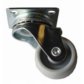 RUEDA PVC CON PLACA 30 MM. SIN FRENO 82210