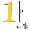 Numero de laton 100mm. 1 blister