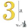 Numero de laton 100mm. 3 blister