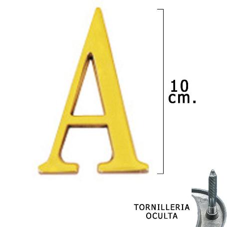 Letra de laton 100mm. a blister