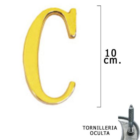 Letra de laton 100mm. c blister