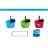 CUBO FREGONA C/ESC. 15 LTS.CON RUEDAS OVALADO