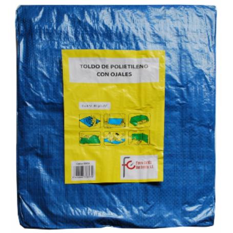 LONA MULTIUSO C/OJALES 6X10 MTS.AZUL