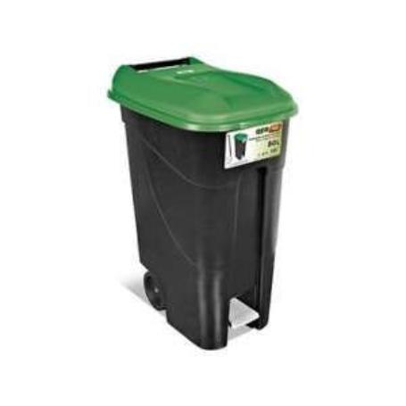 CUBO BASURA RUEDA Y PEDAL 80 LTS