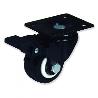RUEDA POLIU.NEGRA C/PLACA 50MM C/FRENO 32-012-FS