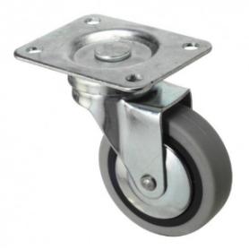 RUEDA GOMA CON PLACA 80 MM. SIN FRENO 75277