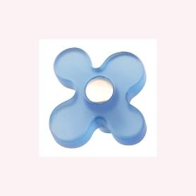 POMO FLOR ABS AZUL CROMO MATE