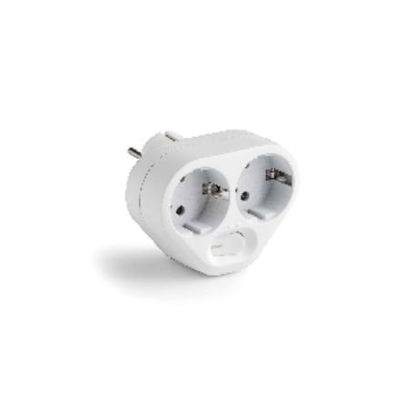 ADAPTADOR INTERRUPTOR + 2 TOMAS (REF.1342)