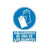CARTEL VINILO ADH.USO GUANTES 17X12