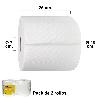 ROLLO PAPEL SECAMANOS INDUSTRIAL  800 SERVICIOS POR ROLLO (2 ROLLOS)