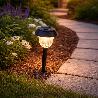 LAMPARA SOLAR JARDIN PLASTICO Ø 10,5 X 38 CM. PROTECCIÓN IP44