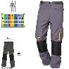 PANTALONES LARGOS DETRABAJO, MULTIBOLSILLOS, RESISTENTES, RODILLA REFORZADA, GRIS/AMARILLO TALLA 42/44 M (SLIM FIT)