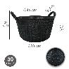 ESPUERTA GOMA CARBONERA 30 LITROS CON ASAS BASE Y LATERALES REFORZADO. ESPESOR 1 CM. ESPUERTA OBRA, CUBO GOMA OBRA