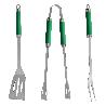 SET COMPLEMENTOS PARA BARBACOA 3 PIEZAS. (ESPATULA, PINZAS Y TENEDOR) 34,5 CM.