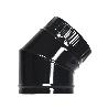 CODO ESTUFA LISO NEGRO VITRIFICADO Ø 200 MM. 45°