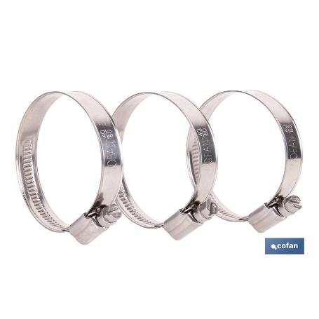 ABRAZADERA INOX A-2 BANDA 12MM 50-70 VENTA UNITARIA