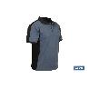 POLO BALDER ELASTANO 210 G/M2 GRIS OSCURO-NEGRO TALLA L