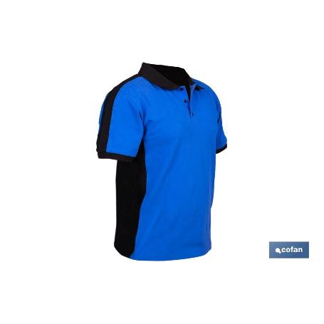 POLO FREYJA ELASTANO 210 G/M2 AZUL-NEGRO TALLA M