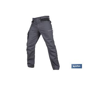 PANTALÓN DE TRABAJO LOKI ELASTANO 215 G/M2 GRIS ANTRACITA TALLA 60