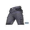 PANTALÓN DE TRABAJO HEIMDALL ELASTANO 280 G/M2 GRIS OSCURO CON DETALLES NEGROS TALLA 38