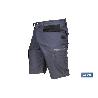 BERMUDAS DE TRABAJO FRIGG ELASTANO 215 G/M2 GRIS OSCURO CON DETALLES NEGROS TALLA 50