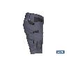 BERMUDAS DE TRABAJO FRIGG ELASTANO 215 G/M2 GRIS OSCURO CON DETALLES NEGROS TALLA 54