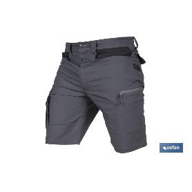 BERMUDAS DE TRABAJO FRIGG ELASTANO 215 G/M2 GRIS OSCURO CON DETALLES NEGROS TALLA 62