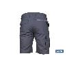 BERMUDAS DE TRABAJO FRIGG ELASTANO 215 G/M2 GRIS OSCURO CON DETALLES NEGROS TALLA 64