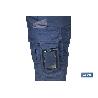 BERMUDAS DE TRABAJO TYR ELASTANO 215 G/M2 AZUL MARINO CON DETALLES GRISES TALLA 54