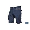 BERMUDAS DE TRABAJO TYR ELASTANO 215 G/M2 AZUL MARINO CON DETALLES GRISES TALLA 56