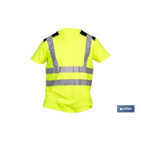 CAMISETA DE ALTA VISIBILIDAD MODELO ATLAS AMARILLA Y NEGRA TALLA L