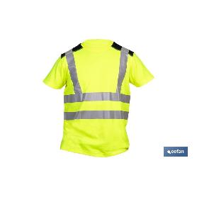 CAMISETA DE ALTA VISIBILIDAD MODELO ATLAS AMARILLA Y NEGRA TALLA XL