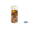 BOTE DE VIDRIO BOROSILICATO CON TAPA BEIGE GAMA LAUREL 1300 ML