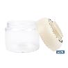 BOTE DE VIDRIO BOROSILICATO CON TAPA BEIGE GAMA LAUREL 400 ML