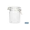 SET 4  FRASCOS CRISTAL+ CLIP ACERO 2100ML,1500ML,1150ML,750ML