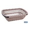 ESCURRIDOR RECTANGULAR EXTENSIBLE MARRÓN 50,5 X 24,5 X 11,5 CM