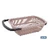ESCURRIDOR RECTANGULAR EXTENSIBLE MARRÓN 50,5 X 24,5 X 11,5 CM