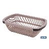 ESCURRIDOR RECTANGULAR EXTENSIBLE MARRÓN 50,5 X 24,5 X 11,5 CM