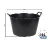 CAPAZO   NEGRO  RECICLADO  42 L   48.5 X 45 X 38 CM   CAJA 6 UNID.