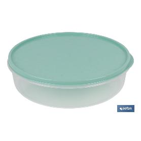 FIAMBRERA TORTILLA REDONDA VERDE 24.5X6.5CM   CAJA 6 UNID.