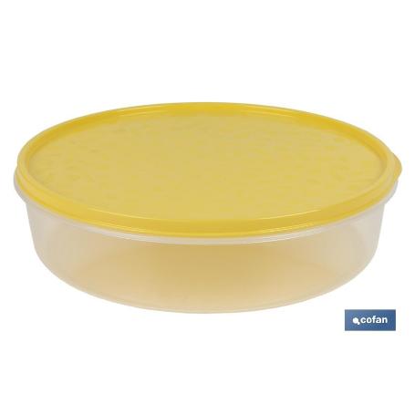 FIAMBRERA TORTILLA REDONDA AMARILLO  24.5X6.5CM   CAJA 6 UNID.