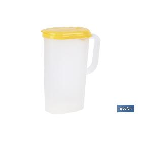 JARRA DE AGUA 2L AMARILLO  MODELO MANANTIAL 25X19X9.5CM   CAJA 6 UNID.
