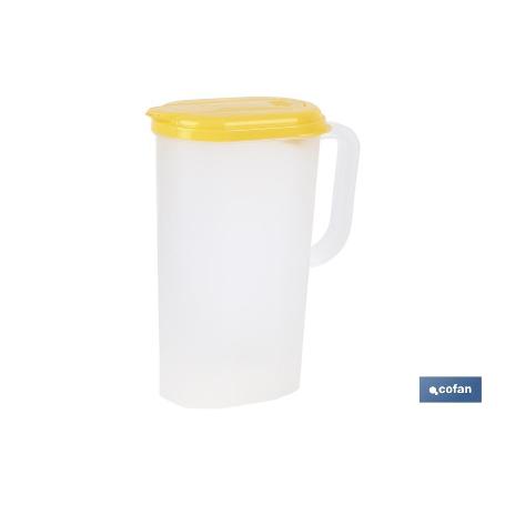 JARRA DE AGUA 2L AMARILLO  MODELO MANANTIAL 25X19X9.5CM   CAJA 6 UNID.