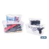 PACK DE 4 CAJAS DE ALMACENAJE TRANSPARENTES 4 L + 8 L + 15 L + 26 L