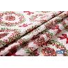 ROLLO DE MANTEL RESINADO ANTIMANCHAS LAZOS Y PIÑAS 75% ALGODÓN 25% POLIÉSTER 1,40 X 15 M