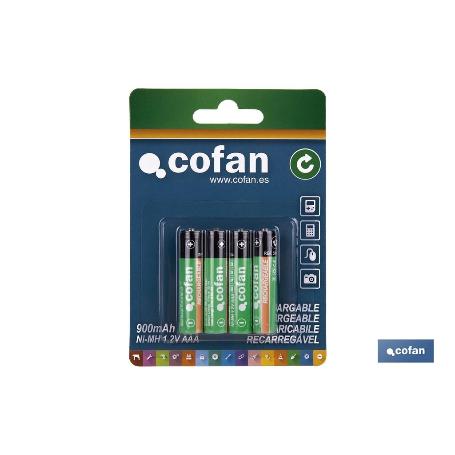 BLISTER 4 PILAS RECARGABLES AAA 900MAH   CAJA 10 UNID.